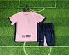 2025/2026 Kids Size Barcelona Special Edition Dark Pink Football Shirt 1:1 Thai Quality