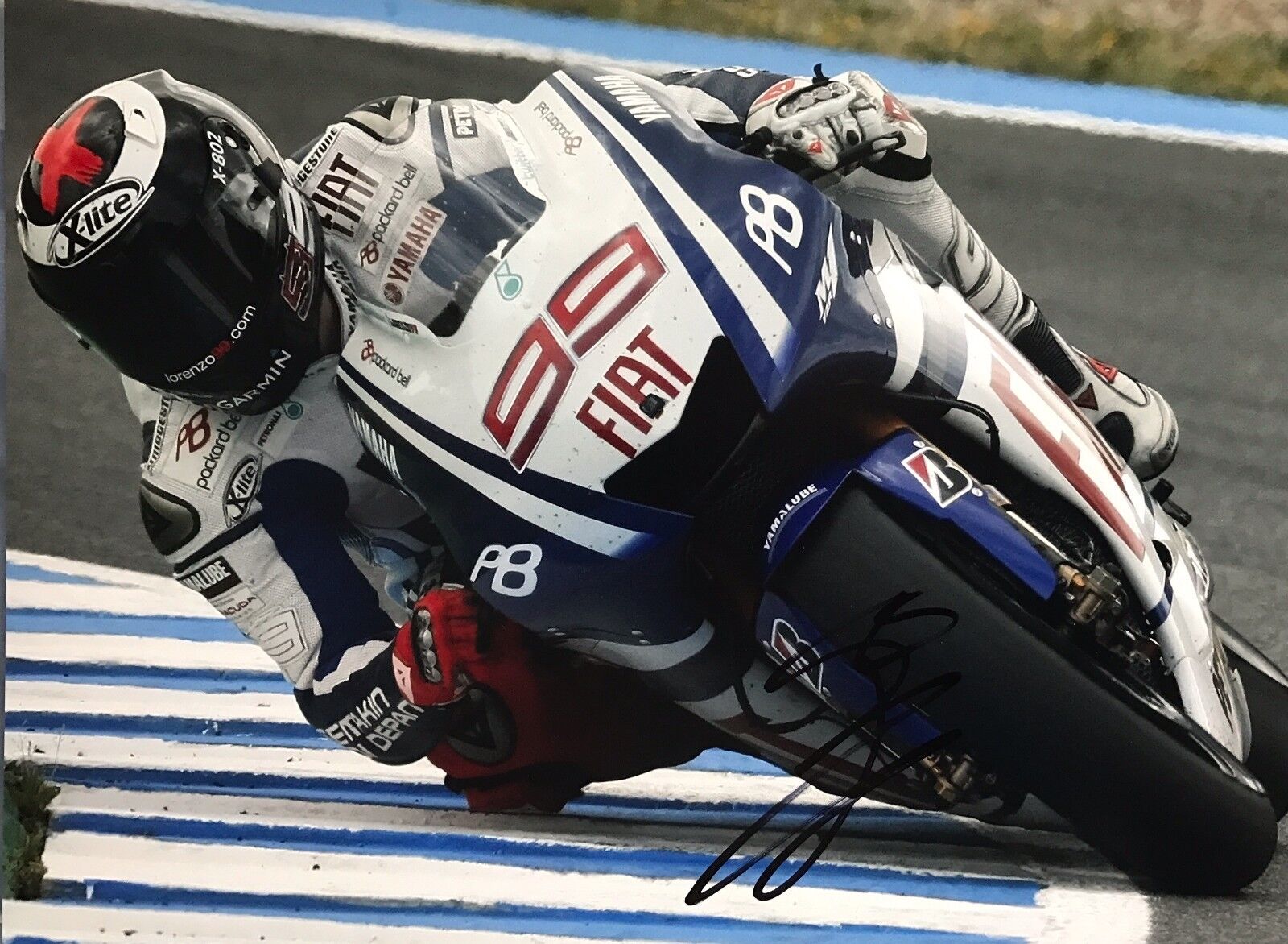 Jorge Lorenzo Hand Signed Yamaha 16x12 Photo Poster painting MotoGP