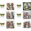 (US Only)6PCS DIY Snowman Diamond Art Greeting Cards Congratulations Cards & Gifts