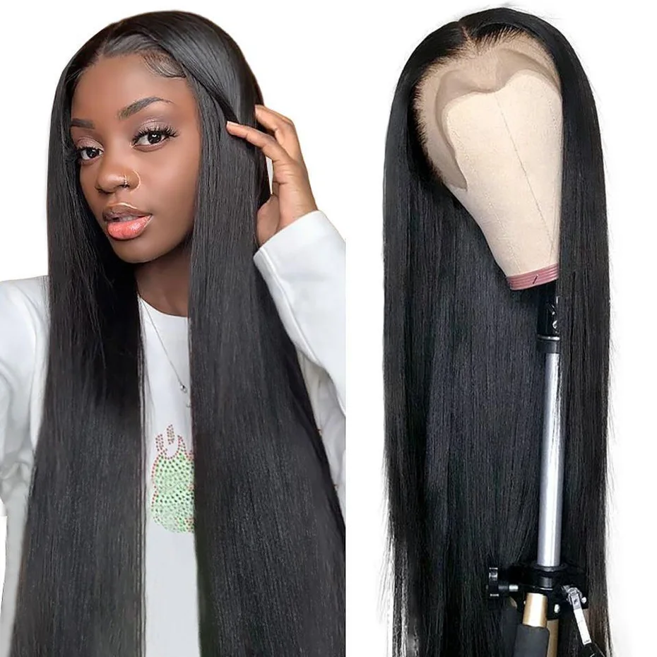 Smooth Long Wig Straight Hair Natural Black ELCNEPAL