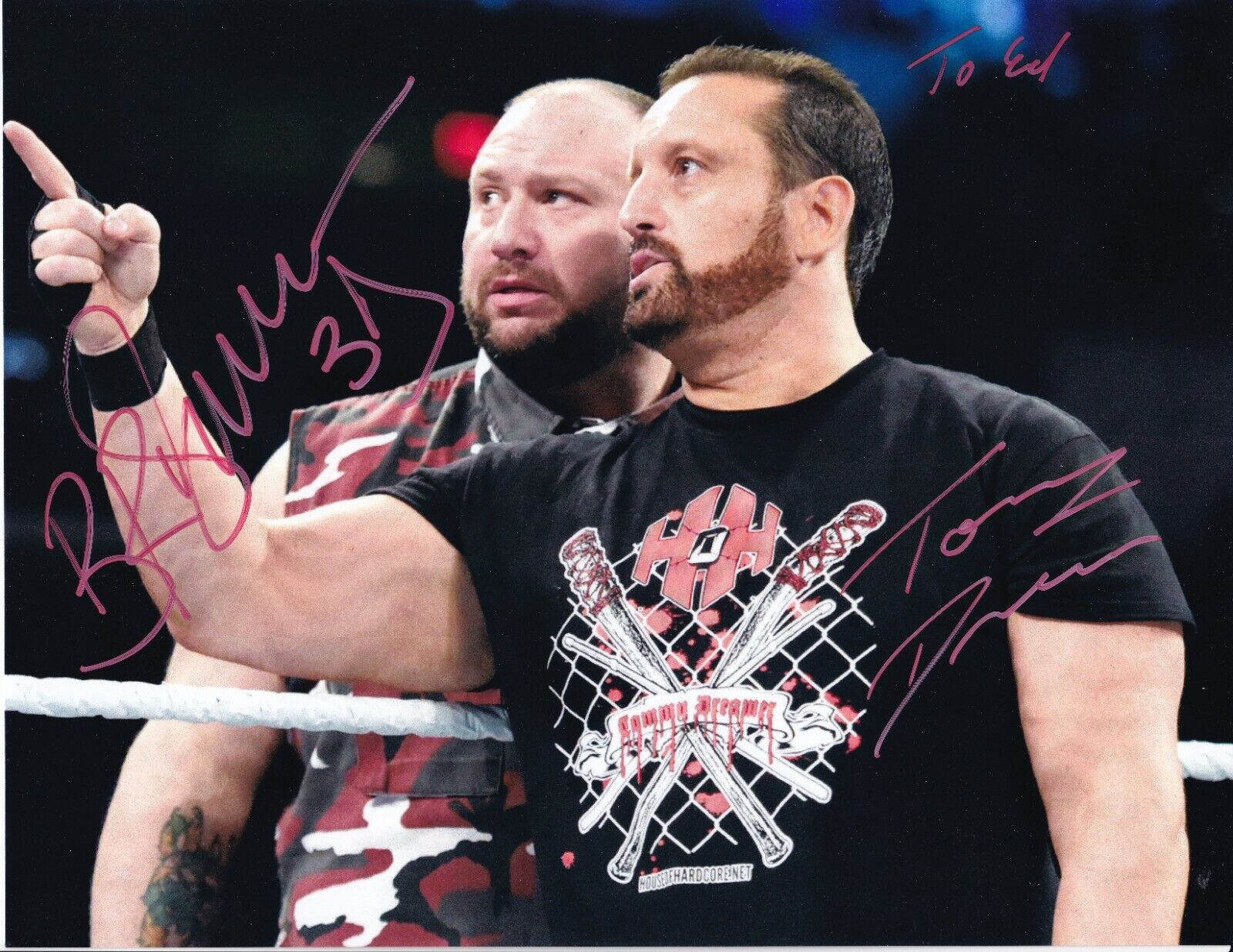 Bubba Ray Dudley & Tommy Dreamer Signed Autographed 8.5x11 WWE Cheap Heat COA