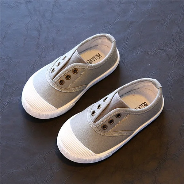New Spring Summer Kids Shoes For Boys Girls Insole 13.5-18CM Candy Color Children Casual Canvas Sneakers Soft Fashion Sneakers