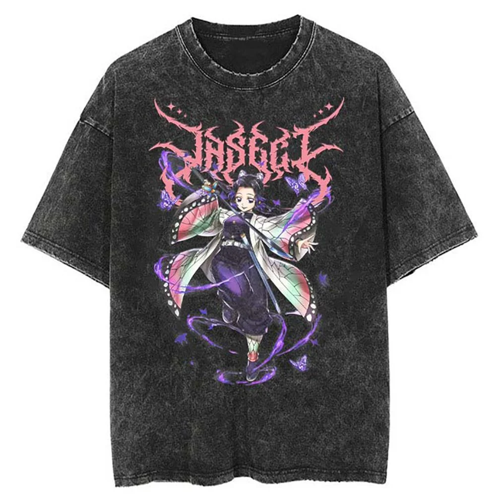 Kochō Shinobu Anime Oversize Washed T-Shirt