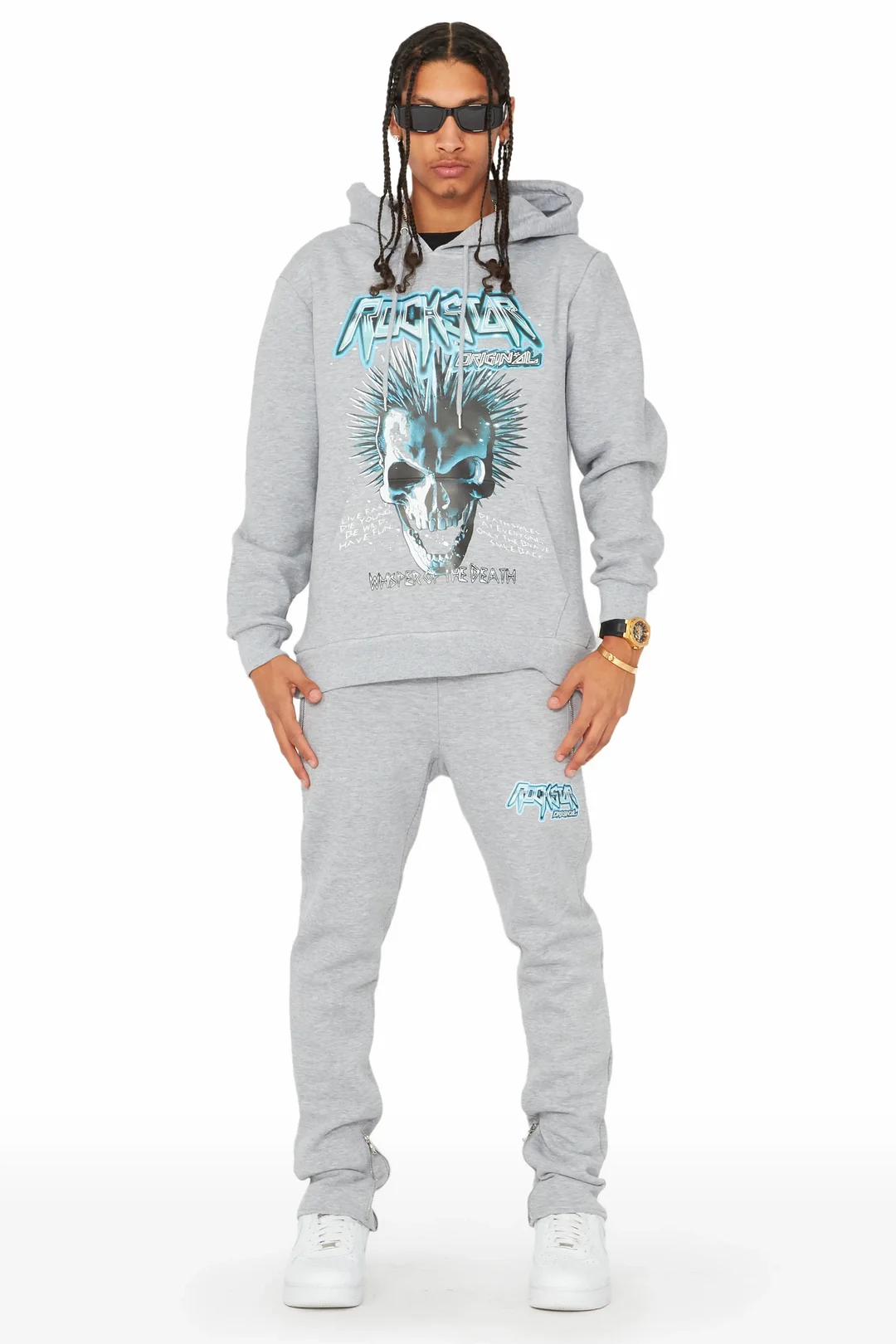 Obern Heather Grey Slim Fit Track Set