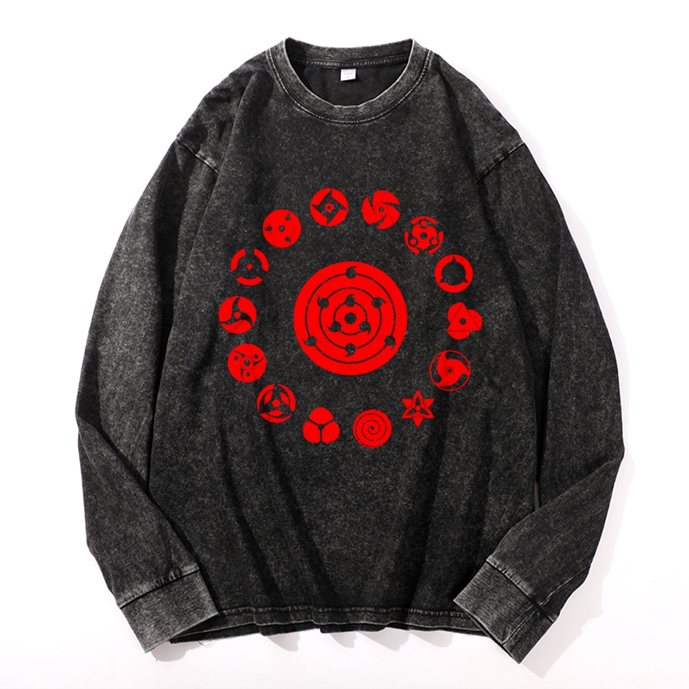 Unisex Oversized Anime Print Naruto Long Sleeves T-Shirt