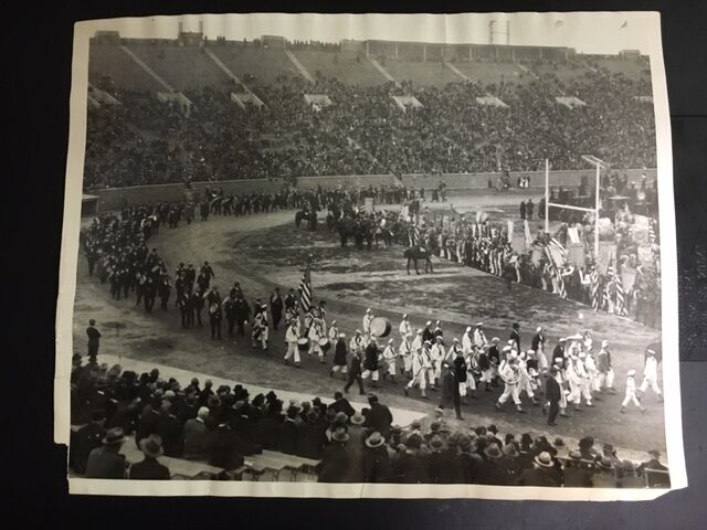 Original 1926 Chicago Bears Game Ceremony Photo Poster painting at New Soldier Field Chicago