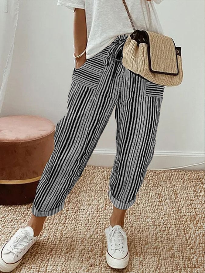 Women's Vintage Stripe Pocket Lounge Pants