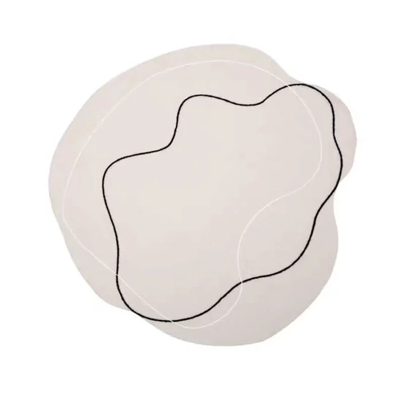 Black And Beige Irregular Rugs,Soft Home Decor Floor Rugs