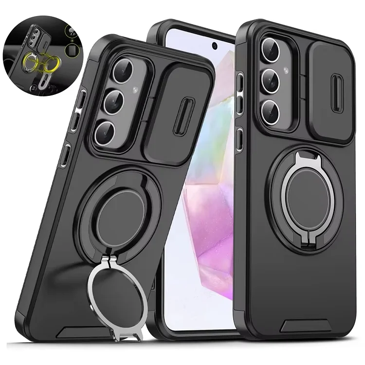 Slide Lens Protection Car Magnetic Armor Case For Samsung