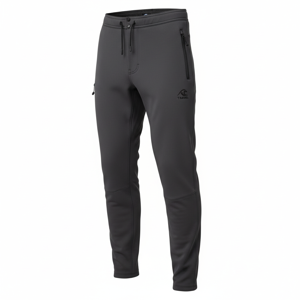 thesupersurf Grey Functional Travel Trousers with Zip Pockets 
