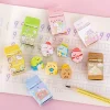 20PCS Adorable Cartoon Milkbox Cute Animals Erasers for Kids Student Office Exam Stationery Gift