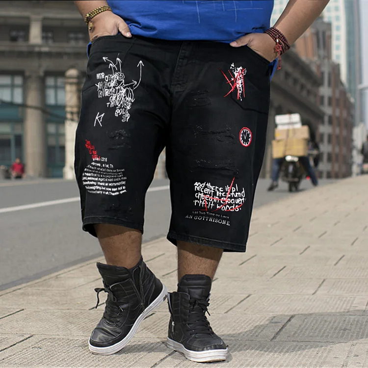Men's Hole Feature Fashion Trendy Street Shooting Jeans