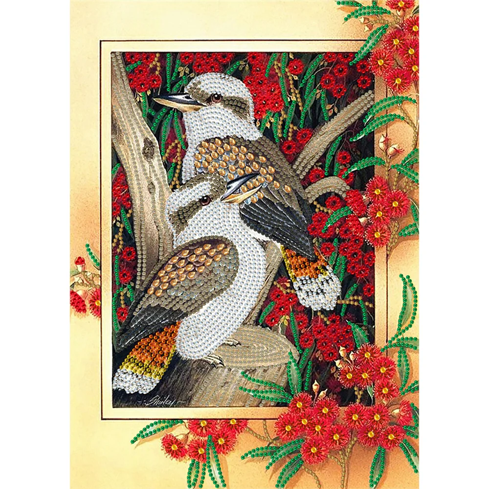 Diamond Painting - Partial Special Shaped Drill - Flower Bird(Canvas|30*40cm)