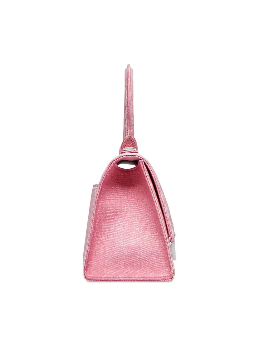 Balenciaga Hourglass Small Handbag Denim Printed