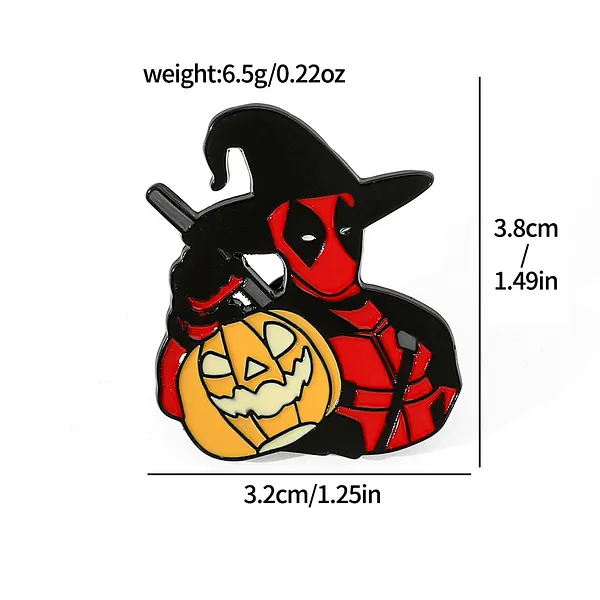Foto del pin Bruja Calabaza Valiente
