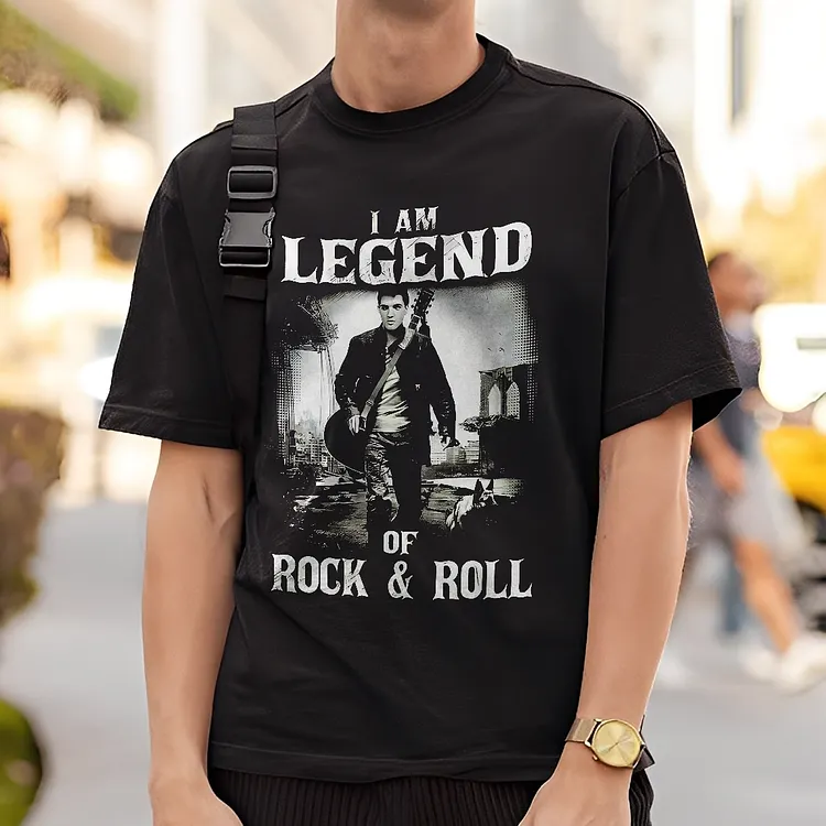 I Am Legend Of Rock & Roll Printed Men's T-shirt