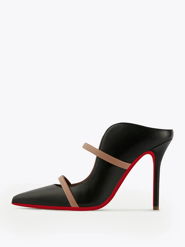 100mm Women's Pointed Toe Pumps High Heels  Shoes  Classic Stiletto Red Bottom Fashion Edge Design Heels