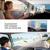 Portable Car Fan with Strong Suction and 3 Speeds Rechargeable Dashboard Cooling Air Wall Fan for Sedan SUV RV Auto Vehicles Home Windshield