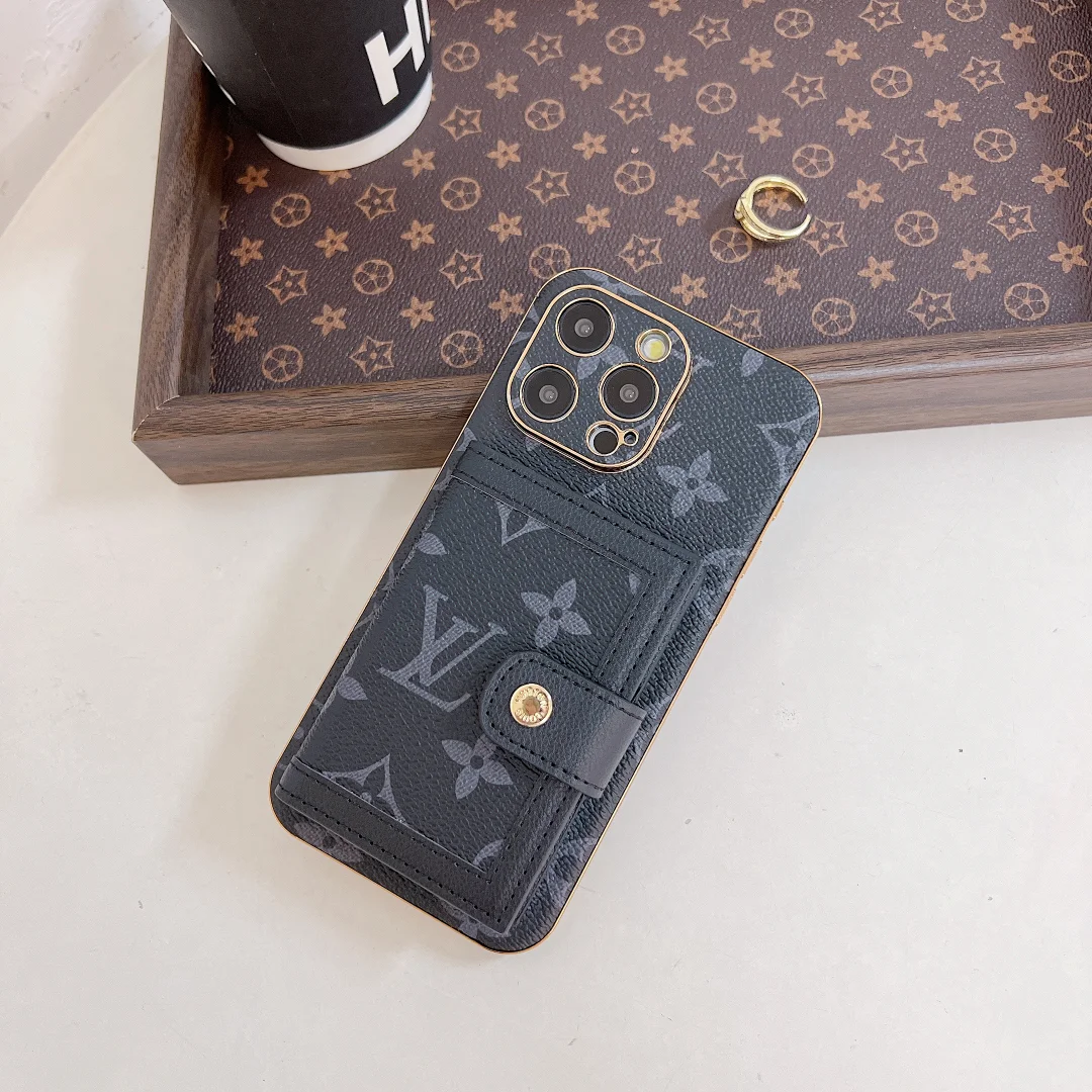 LV & GUCCI Classic LV Monogram Canvas Gucci Ophidia GG Card Holder Apple iPhone Case ProCaseMall