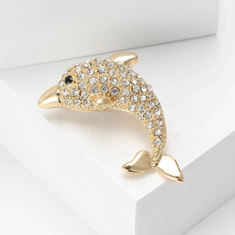 Lady Pin Dolphin Alloy Women's Brooches