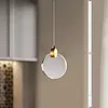 Modern LED Pendant Light Chandelier Long Hanging Light Gold for Office Entrances