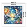 Sun Moon Ocean And Flowers-11CT Stamped Cross Stitch 40*40cm/15.75*15.75in