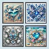 Blue Heart- Round AB Drills Diamond Painting(35x35cm)