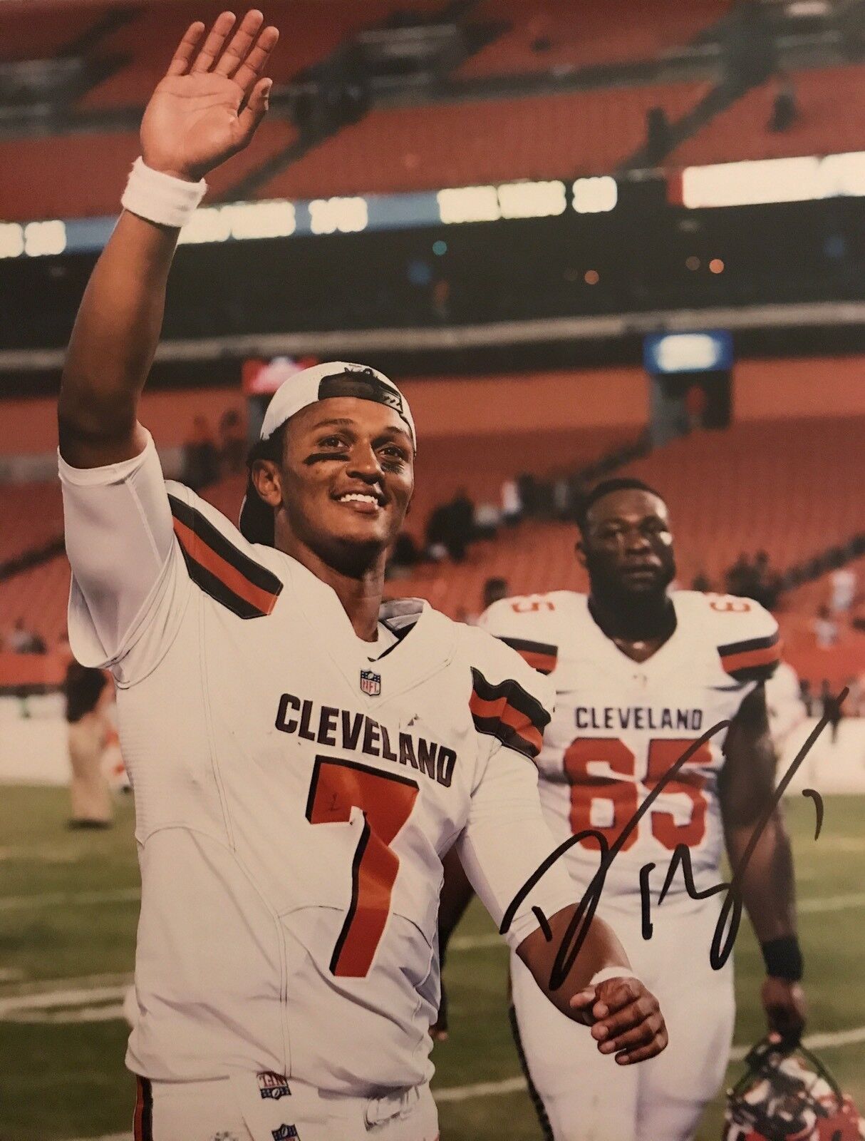 Deshone Kizer Signed Autographed Cleveland Browns 8x10 Photo Poster painting Coa First Game