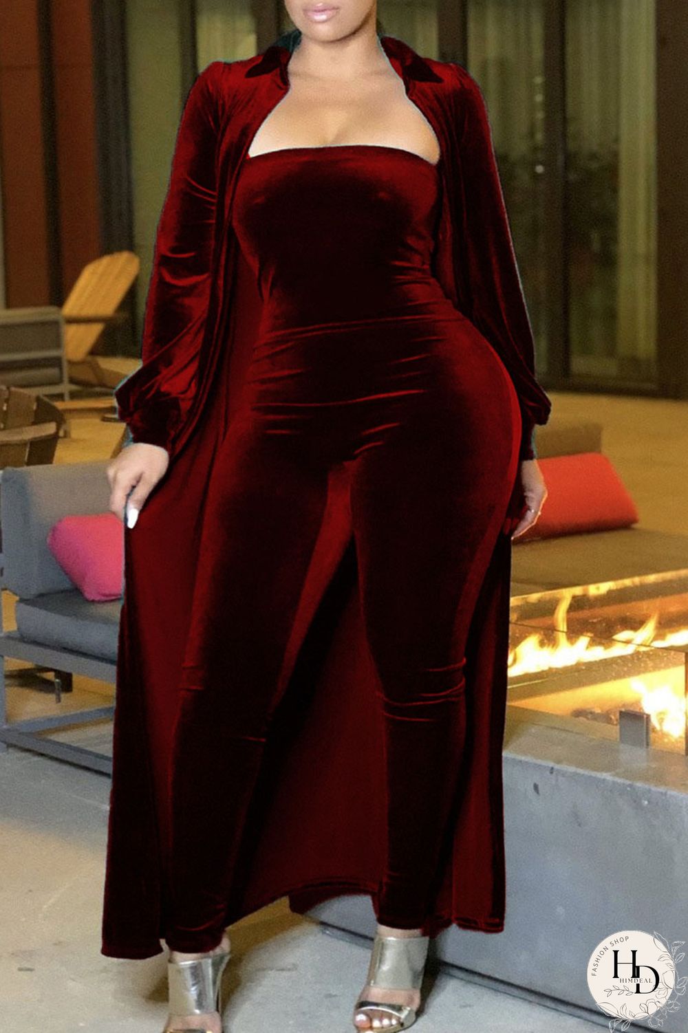 Black Green Casual Solid Peter Pan Collar Long Sleeve Two Pieces