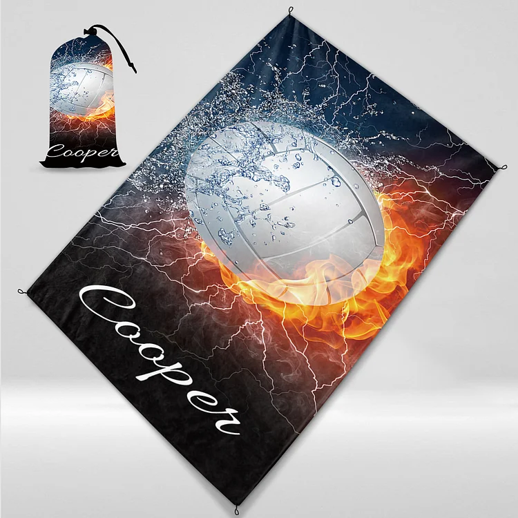 Personalized Volleyball Outdoor Beach Mat, Picnic Mat|43