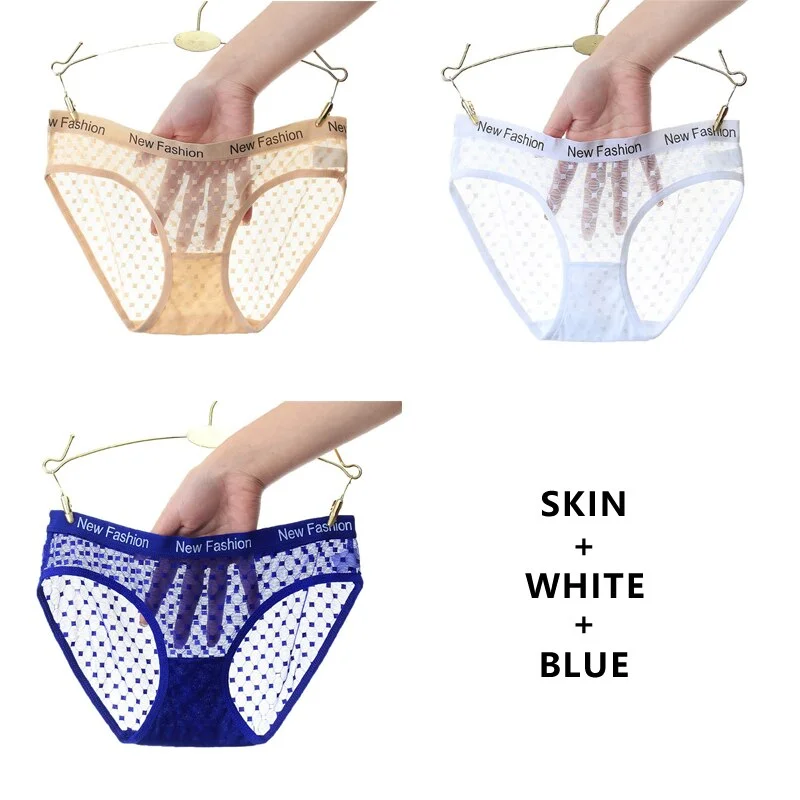 Meet'r 3Pcs/lot Seamless Panty Set Underwear Sexy Female Transparent Intimates Low-Rise Briefs Japanese G String Lingerie