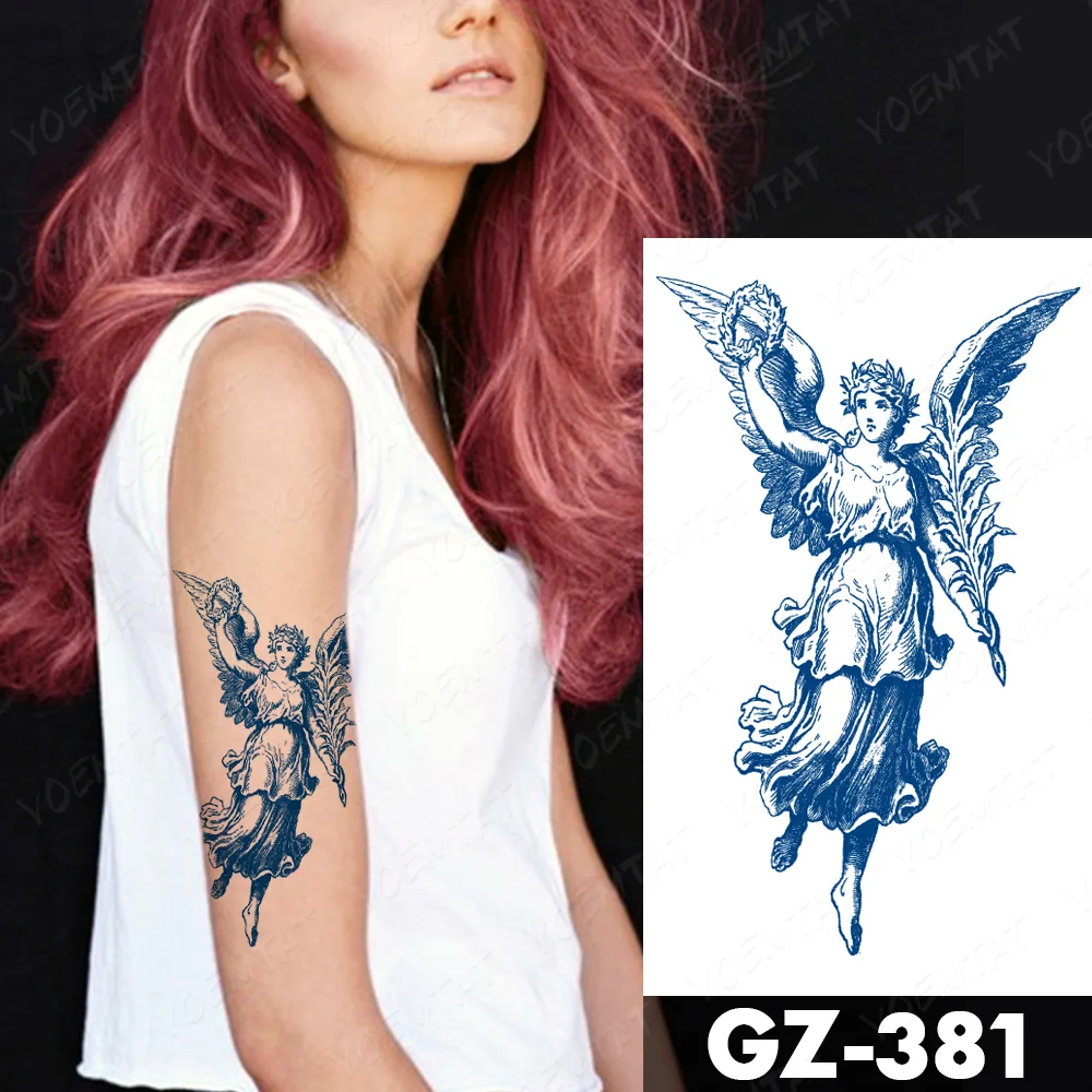 Sdrawing Juice Lasting Ink Waterproof Temporary Tattoo Sticker Genipin Herbal Tatoo Women Body Art Fake Tatto Snake Flower