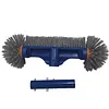 12.99inch Pool Brush Head with Round Ends High-Efficiency Pool Brush with High-Density Nylon Bristles for Corner for Cleaning Pools Walls Floors Steps Small Stains