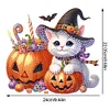Acryl Halloween Katze - 5d DIY Handwerk Ornament