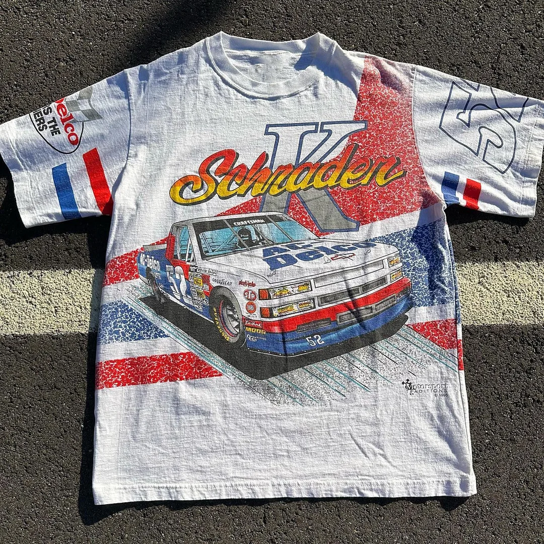 No.52 Racing Print Short Sleeve T-Shirt