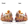 Diamond Painting Acrylic Christmas Gingerbread Man Train Diamond Painting Desktop Ornaments