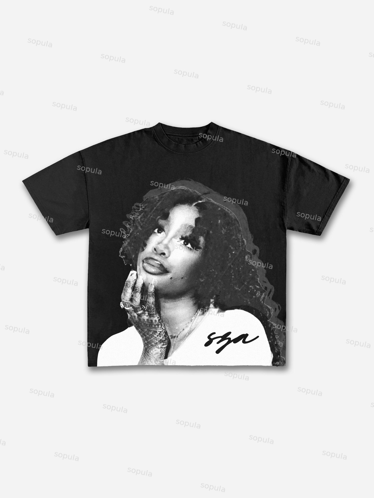 Vintage Sza Graphic Cotton T-shirt - Sopula｜Premium Graphic Tees & Graphic Clothing