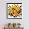 Sonnenblumenschmetterling - speziell geformte Diamantmalerei - 30*30cm