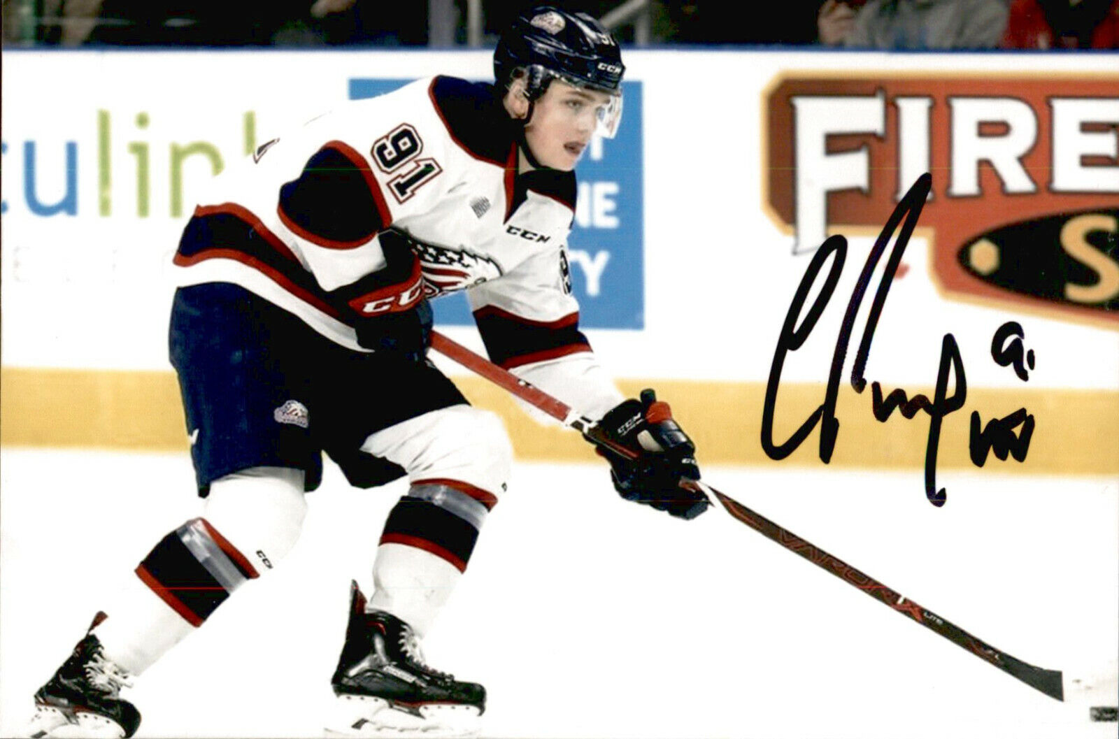 Cole Perfetti SIGNED autographed 4x6 Photo Poster painting SAGINAW SPIRIRT / WINNIPEG JETS #3