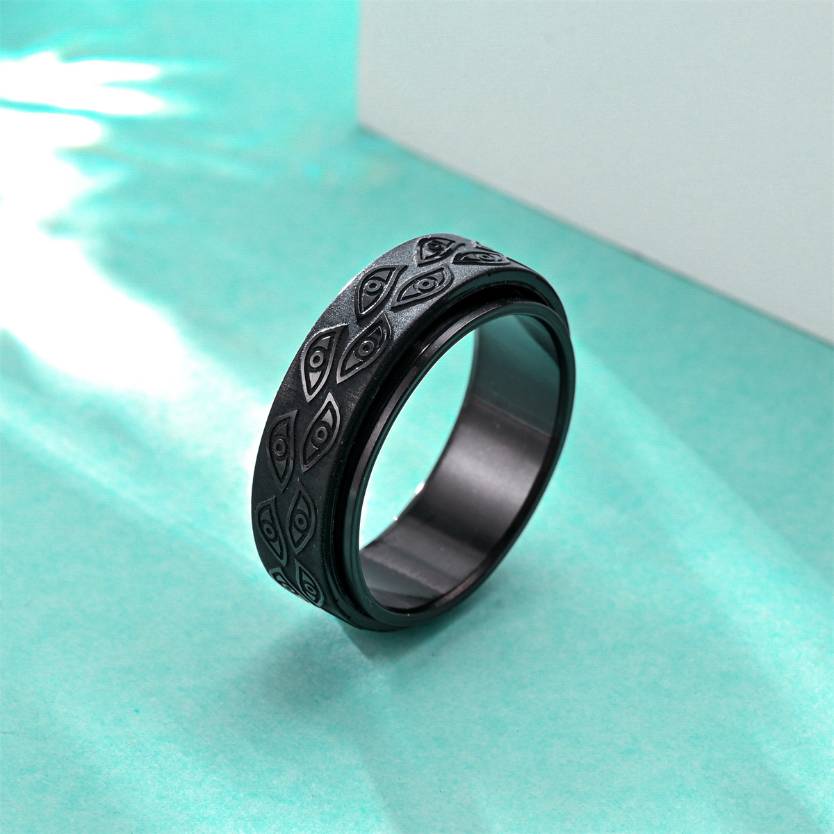 Mature Men Fashion Rotatable Stainless Steel Ring