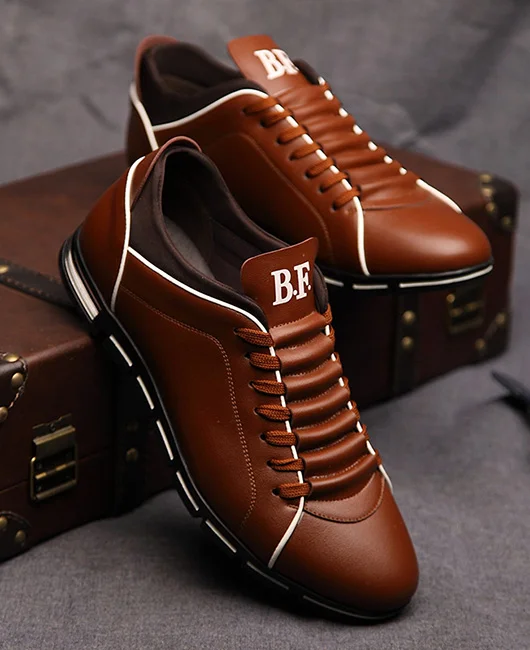 Sporty Lace Up Round Head Anti-Slip Letter Print Shoes Okaywear