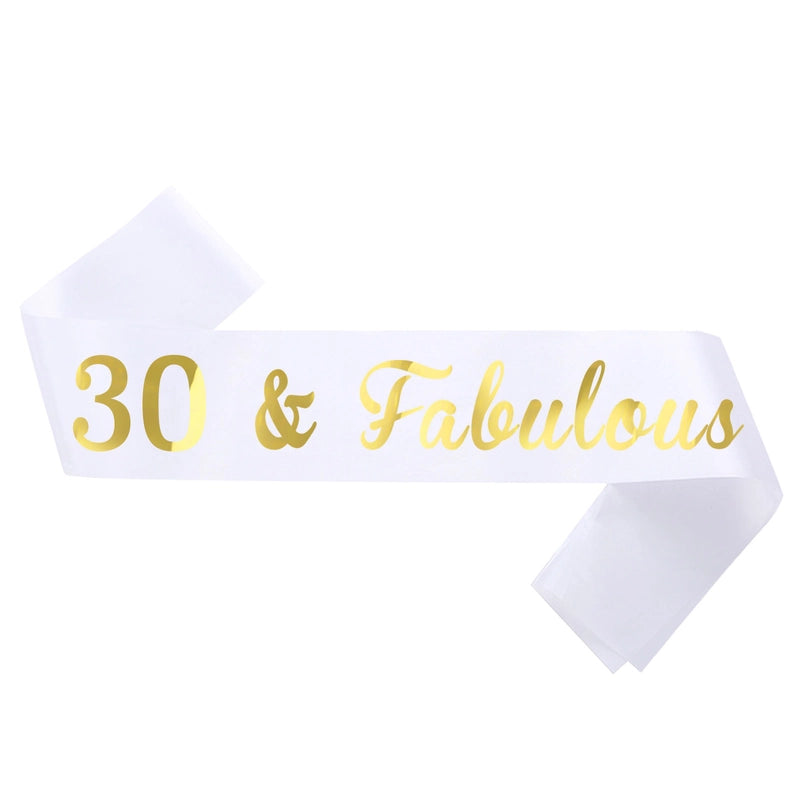 Hot Sale Champagne Birthday Shoulder Strap Crown Set 16 18 21 30 40 50 60 70 80 Headband