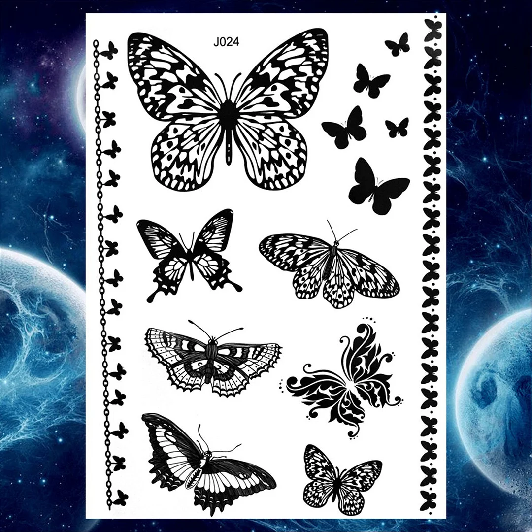 Mandala Henna Flower Temporary Tattoos For Women Girl Adult Fake Jewelry Pendant Tattoo Sticker Lotus Dreamcatcher Tatoo Decals