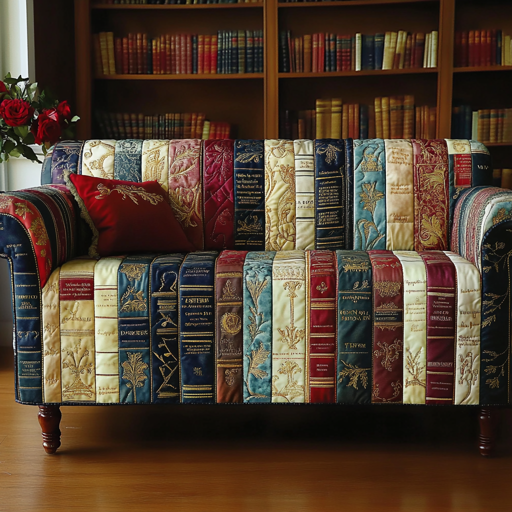 Book Circle Quilted Sofa Cover NCU0DK11176 everthome