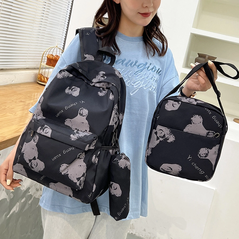 Three-piece Backpack Three-in-one Shoulder Bag Lunch Box Pencil Bag School Bag