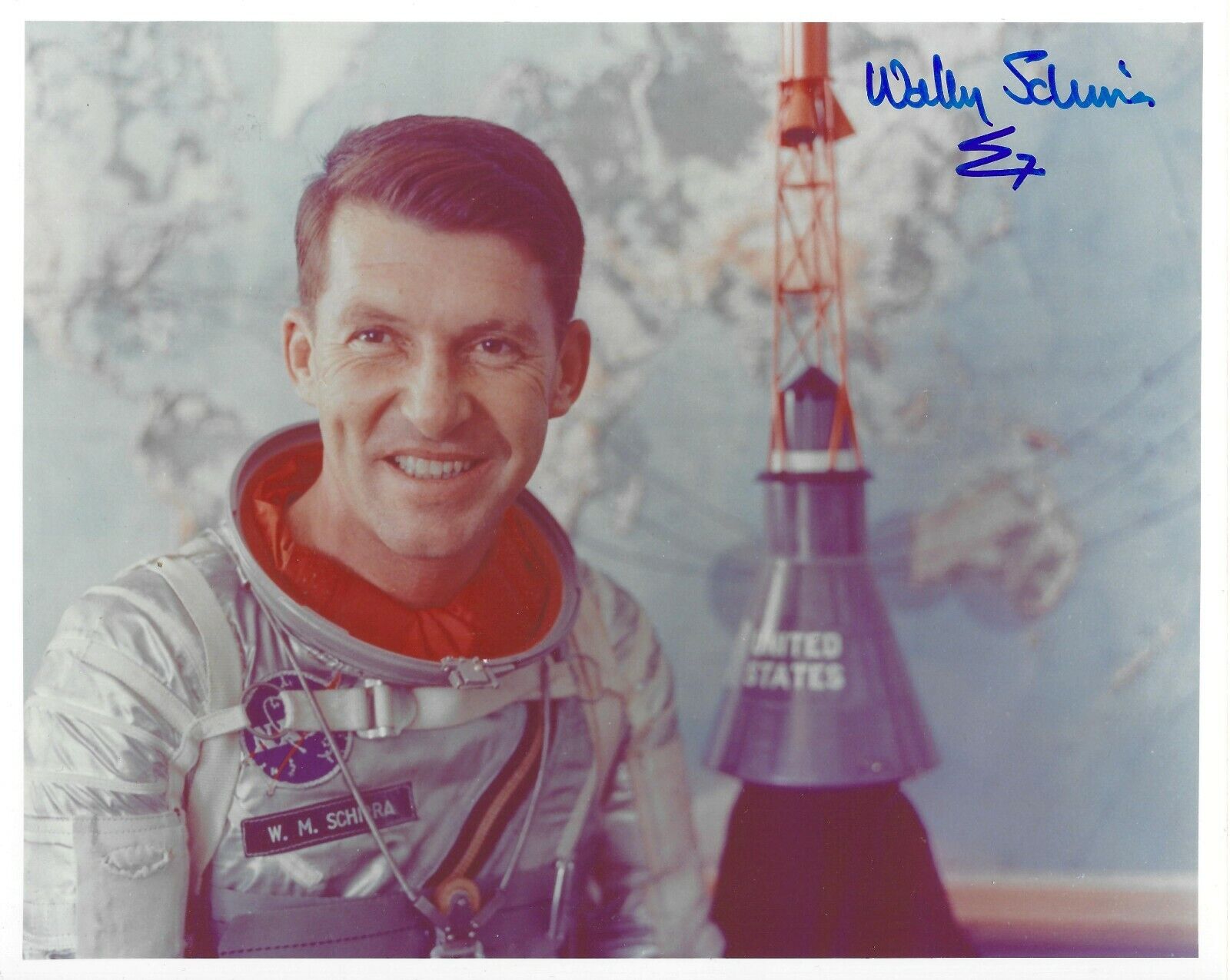 WALLY SCHIRRA SIGNED 8x10 Photo Poster painting UACC AUTOGRAPH NASA MERCURY 7 APOLLO ASTRONAUT