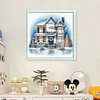 Christmas Cottage-11CT Counted Cross Stitch 50*50cm/19.69*19.69in