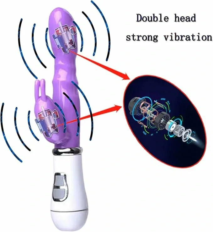 Rabbit Vibrator Dildo G Spot Clit Vibrator with Bunny Ears 12 Vibration Modes