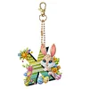 (US Only)PET Double Sided Special Shaped Easter Alphabet DIY Diamond Painting Keychain