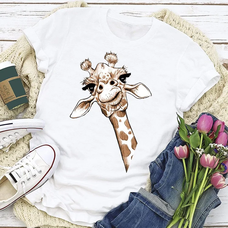 Funny Giraffe  summer life T-shirt Tee - 01673-Annaletters